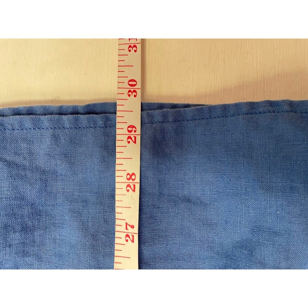 Axist‎ Men's 100% Linen Button Up Shirt Blue Solid Short Sleeve Business Casual - Picture 11 of 11